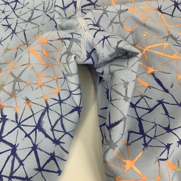 Zella Blue 3/4 Length Geometric Leggings Size Small - Picture 7 of 9